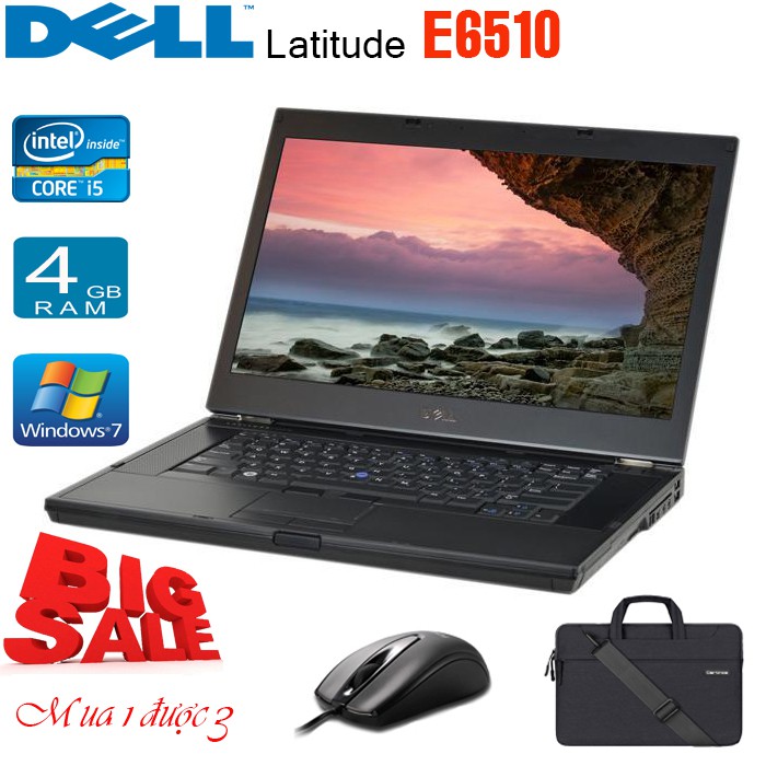 Laptop DELL latitude E6510 core i5 / Ram 4Gb / HDD 250gb /VGA rời/ 15.6"inh Tặng túi, chuột