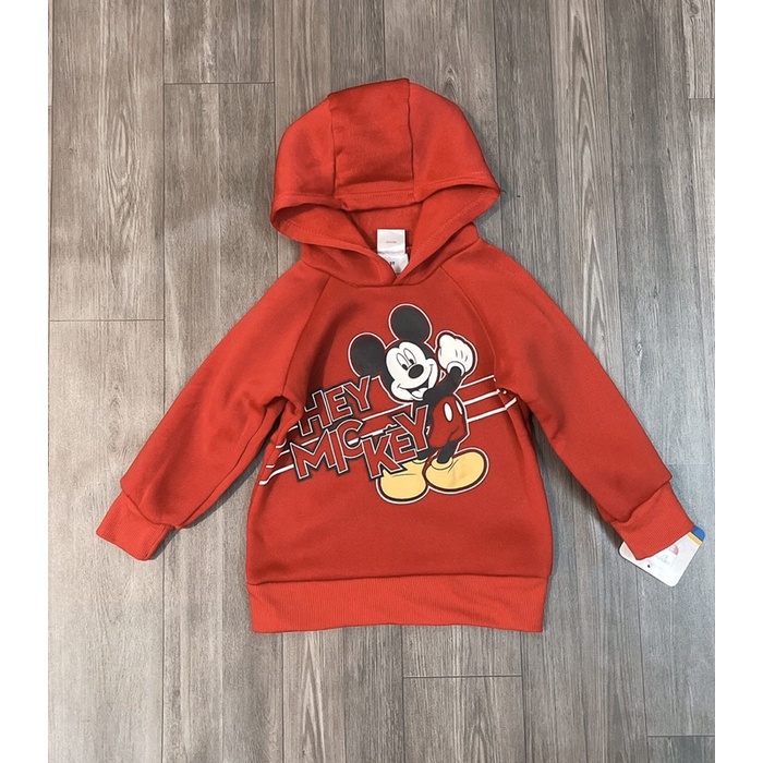 Áo nỉ bông hoddie hãng Disney hoạ tiết mickey cho bé từ 12 tháng đến 6 tuổi