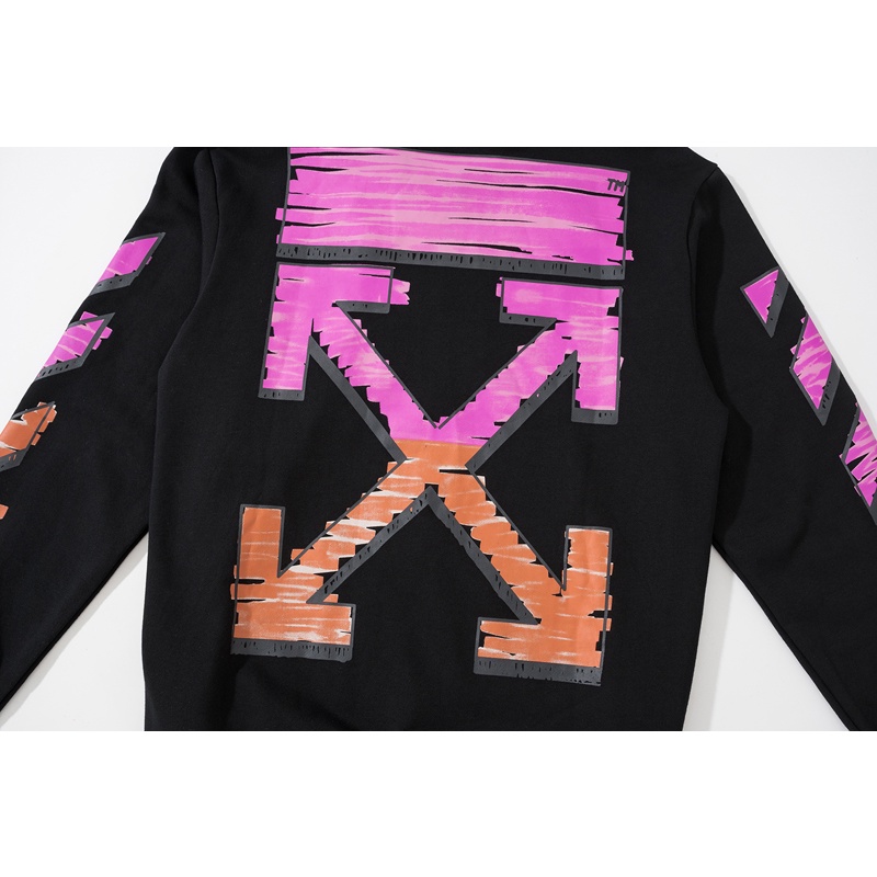 Áo khoác cardigan OFF WHITE cotton dáng rộng có khóa kéo phong cách thời trang # 8917