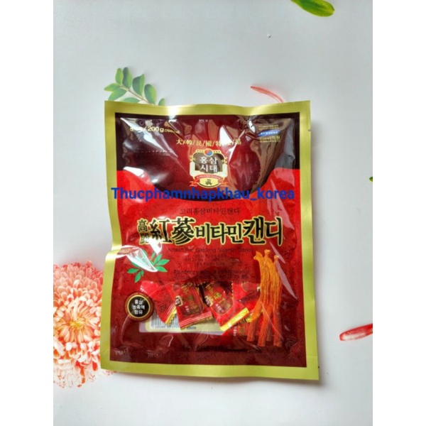 Kẹo Hồng Sâm Hàn Quốc 200g (Korea Red Ginseng Vitamin Candy)
