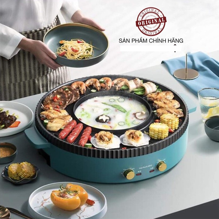 [XÃ KHO] BẾP LẨU NƯỚNG BBQ 2IN1 OUNIKA - BAKING PAN ĐA NĂNG [HCM]