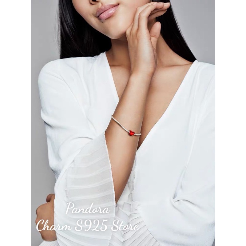 charm pan tim đỏ bộ sưu tập hè 2021 bạc s925 cao cấp