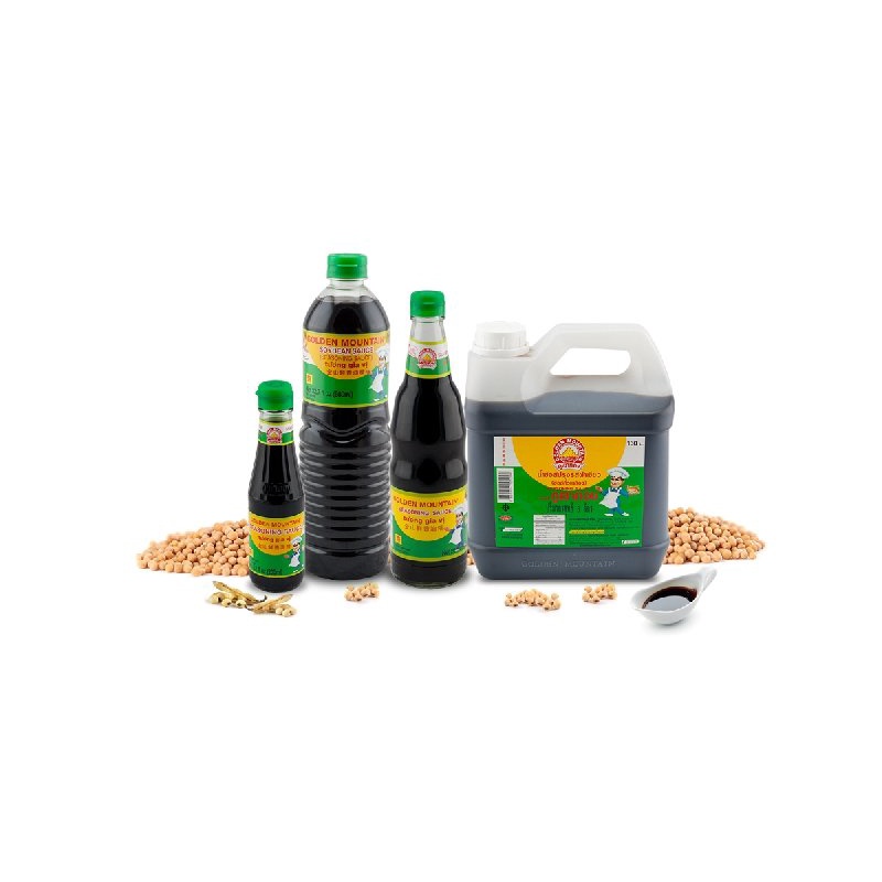 Nước tương nắp xanh Golden Moutain