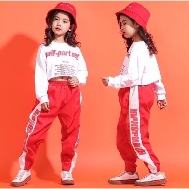 Combo 4 bộ bé gái hip hop
