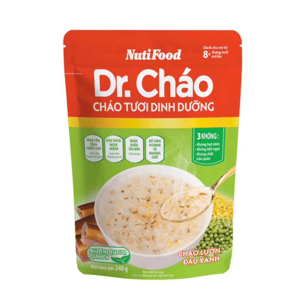 Cháo tươi dinh dưỡng Dr.Cháo gói 240g - Lươn đậu xanh