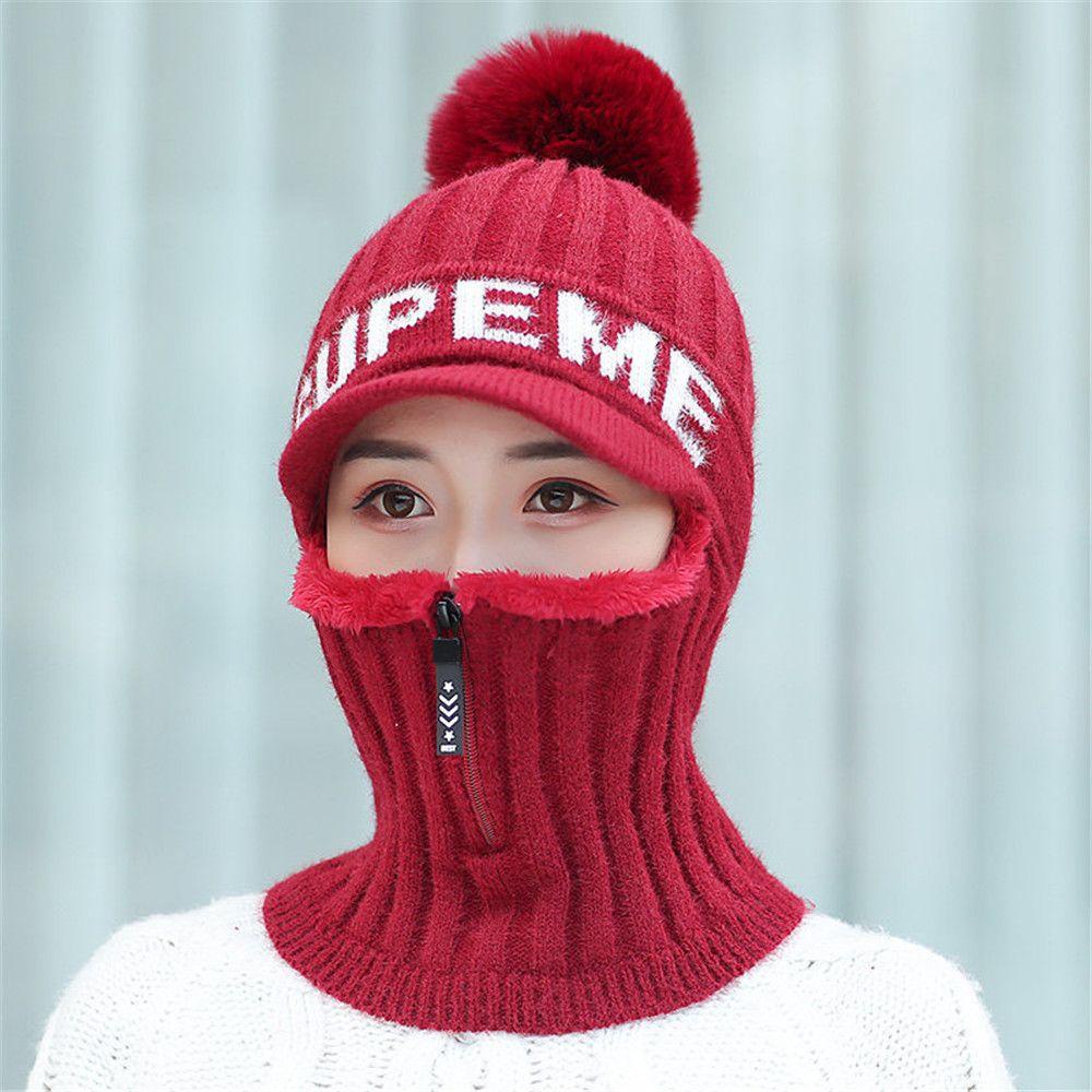 Mũ Beanie Kèm Khăn Choàng Cổ Giữ Ấm Mùa Đông Thiết Kế Dễ Thương