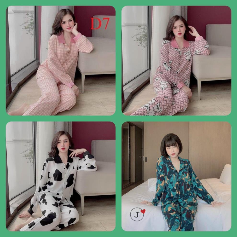 Đồ bộ mặc nhà ,set đồ bộ nữ tay dài quần dài cổ sen chất kate mềm 🥇