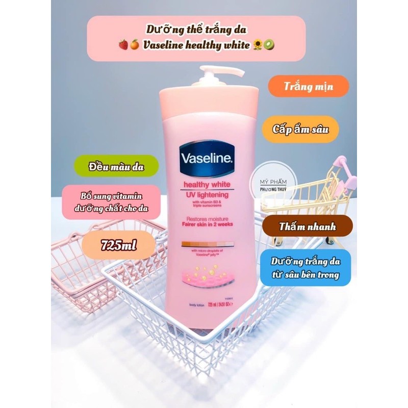 (Võ hà Linh review)Sữa dưỡng thể Vaseline Helthy White UV Litening Body Lotion