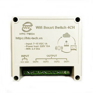Bộ điều khiển ESP8266 wifi 4 relay 12Vdc 10A HTC