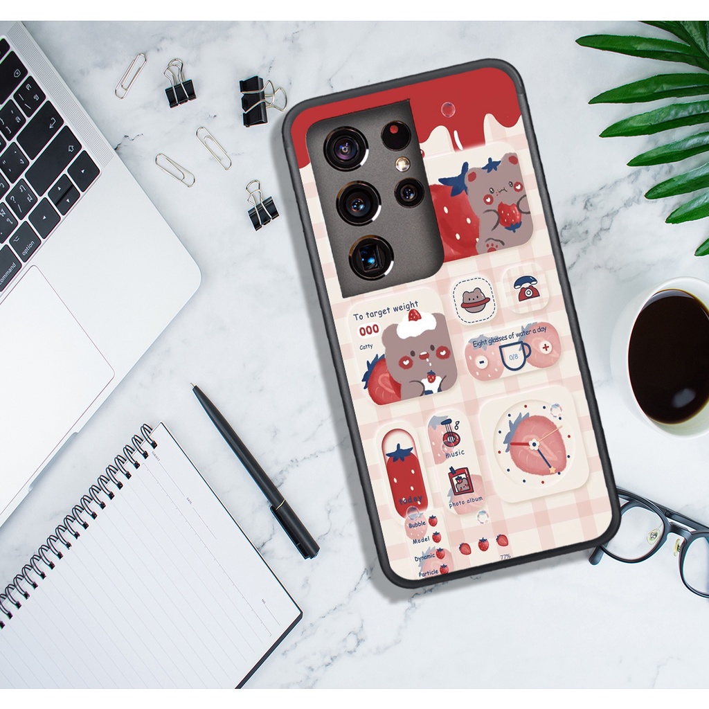 ỐP LƯNG SAMSUNG S21 - S21 PLUS - S21 ULTRA - S22 5G - S22 PLUS - S22 ULTRA, IN HÌNH GẤU NÂU CHOCOLATE ĐÁNG YÊU.