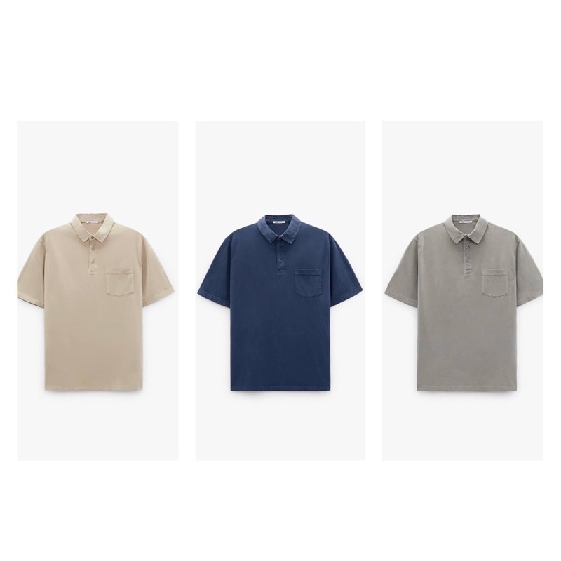 Áo polo nam Zara săn sale Spain