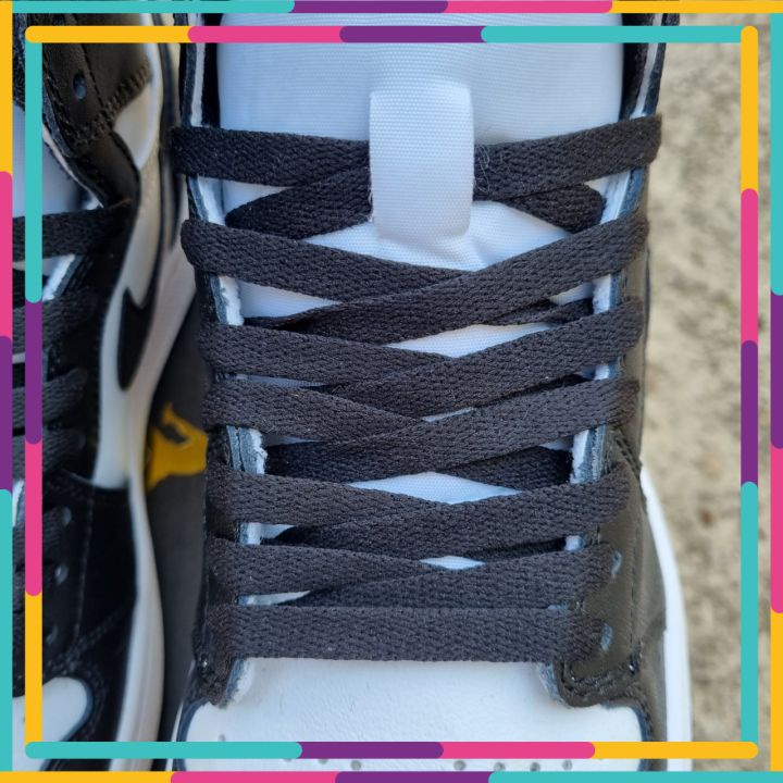 Giày thể thao cổ cao đen trắng cho nam nữ