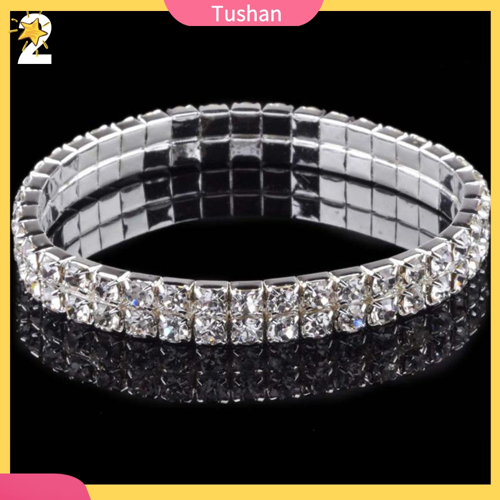 Vòng tay co giãn đính đá thời trang cho nữ