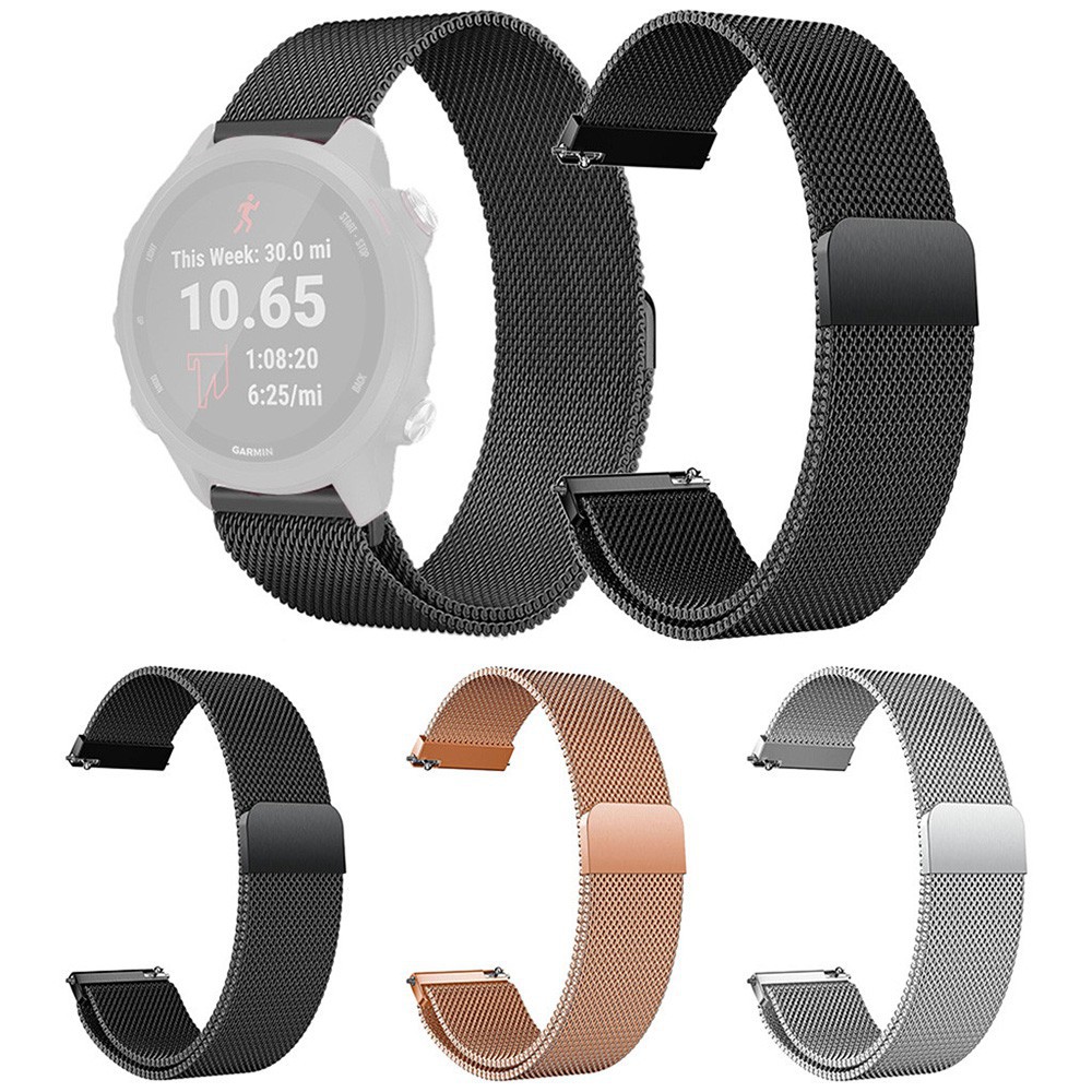 Dây đeo đồng hồ chất liệu inox 20mm dành cho đồng hồ thông minh Garmin Forerunner 245 245m