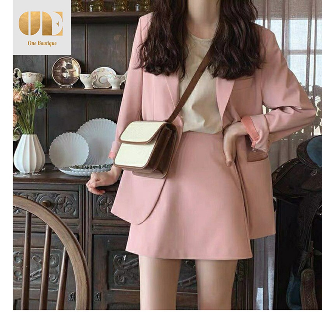 Áo vest chân váy nhiều màu áo blazer One boutique