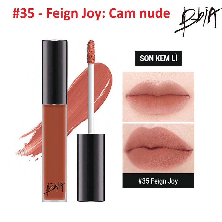 SON KEM BBIA LAST VELVET LIP TINT SỐ 35 - MÀU CAM ĐẤT PHA NUDE