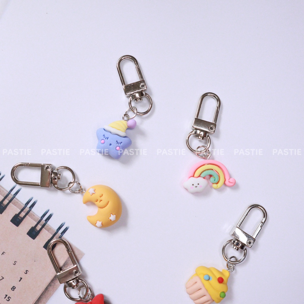 Keyring, móc chìa khoá, airpod, túi xách kiểu hoạt hình cute đáng yêu, khoá bạc