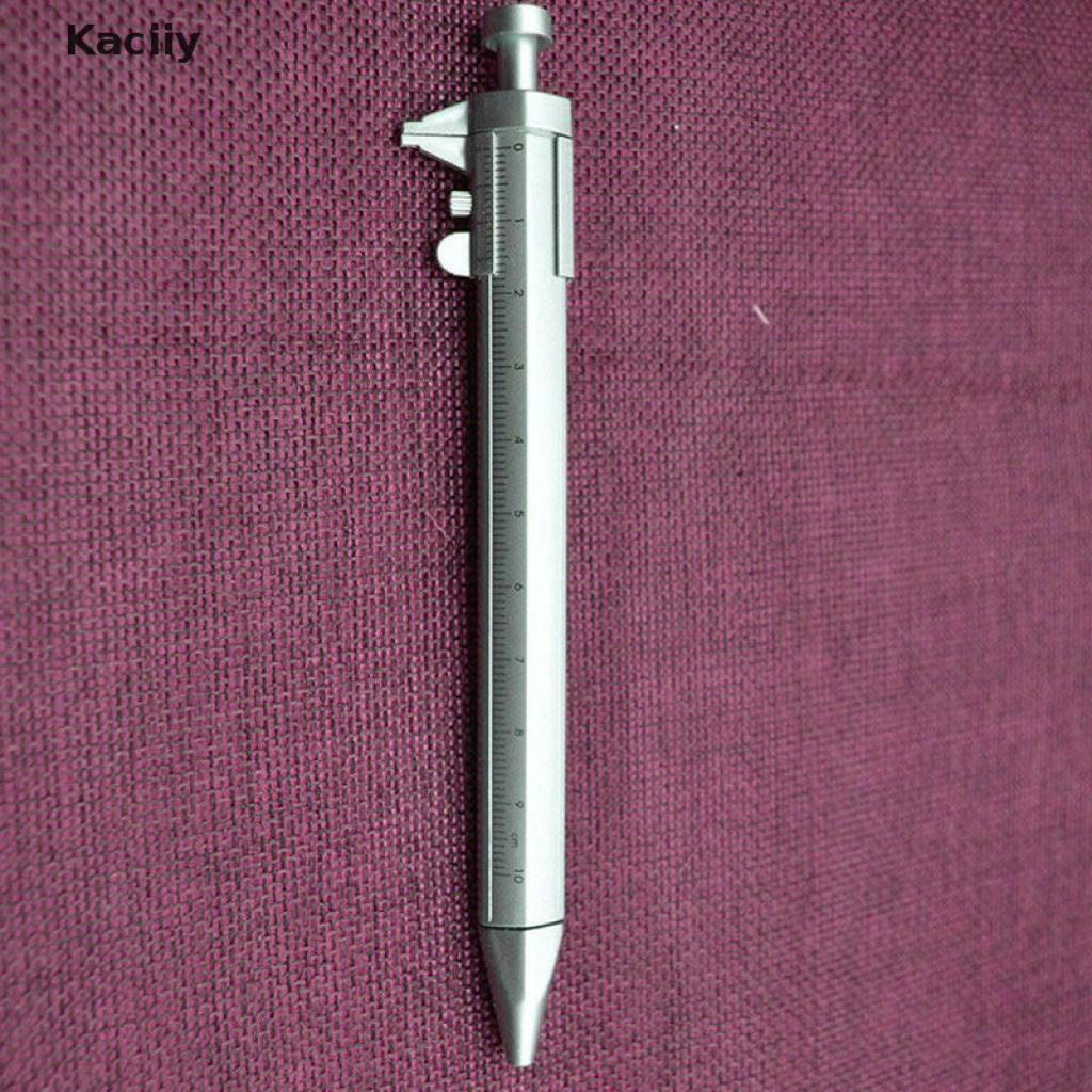 Kaciiy Hot Vernier Caliper Tool Ballpoint Pen Silver Vernier Caliper Multifunction Pen VN