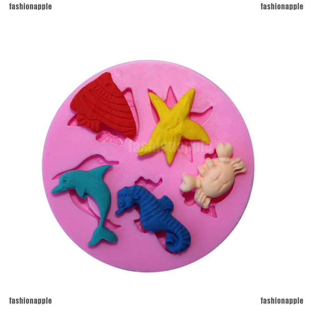 Khuôn Làm Bánh Chất Liệu Silicone Hình Bãi Biển Dễ Thương