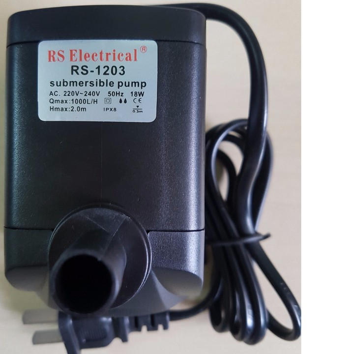 Bơm chìm hồ cá 220v - 18w Đẩy cao 2m - 1000lh