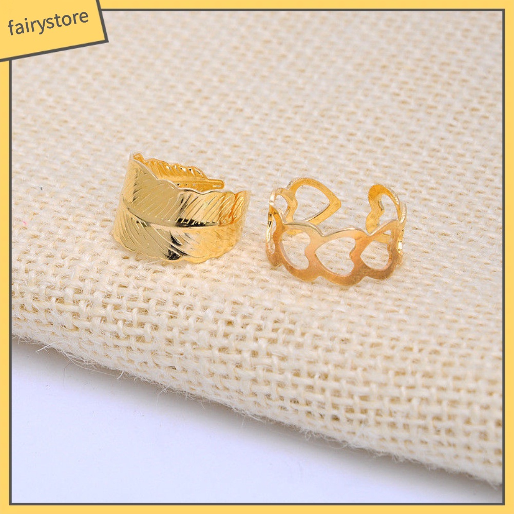 Set 5 Nhẫn Đeo Đốt Ngón Tay Thiết Kế Đa Dạng Thời Trang Cho Nữ