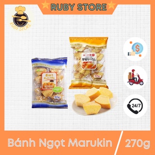 Bánh ngọt cuộn cắt lát dày Marukin Baumkuchen Nhật Bản 270g Date xa