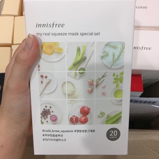 Mặt nạ giấy Innisfree My Real Squeeze Mask mẫu mã mới tận hưởng mùa hè mát mẻ