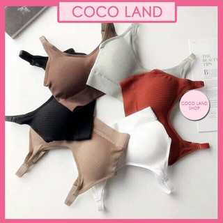 Áo bra nữ ❤️áo gân tăm đẹp 2 dây hở lưng khoét lưng chữ U -thun gân hở lưng siêu mát, điều chỉnh dây, yoga, erobic