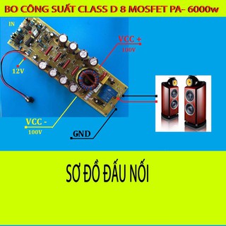 BO CÔNG SUẤT CLASS D 8 MOSFET PA- 6000w