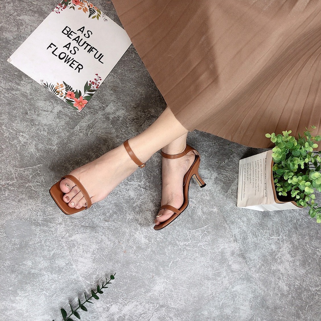 Giày Sandal Nữ- Sandal Z a r a quai mảnh bít hậu 7p VNXK