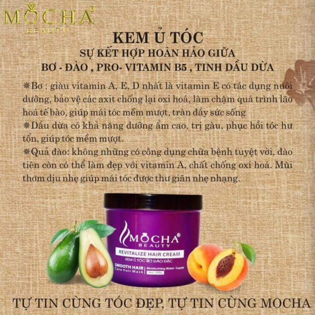 Ủ TÓC BƠ ĐÀO MOCHA