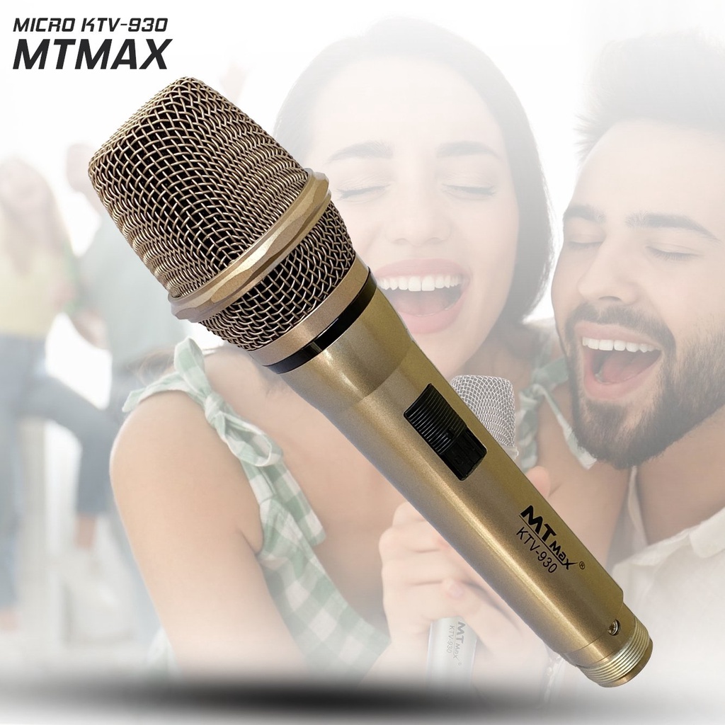 Micro có dây MTMAX KTV  930 920 độ nhạy cao, khả năng chống hú cực tốt – Dòng micro karaoke được ưa chuộng bh 12 thág