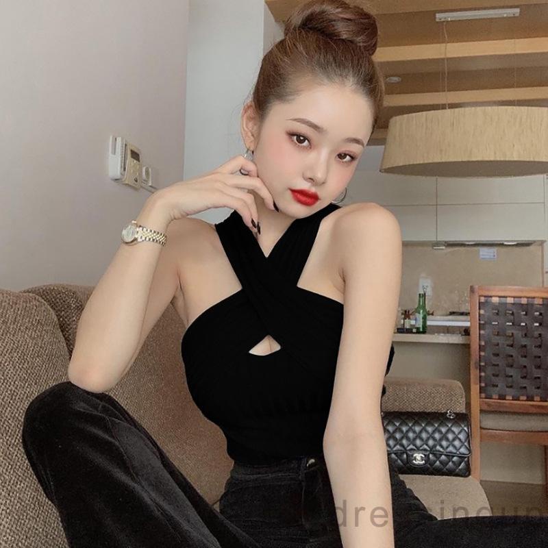 Áo Cổ Chữ V Hở Lưng Màu Trơn Thời Trang Cho Nữ