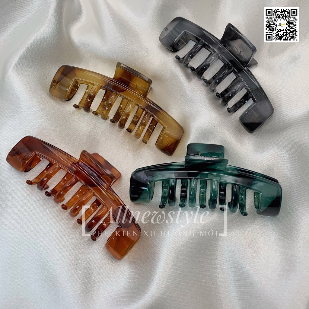 Kẹp tóc màu cẩm thạch Allnewstyle 10cm