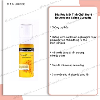 Sữa Rửa Mặt Tạo Bọt Tinh Chất Nghệ Neutrogena Calme Curcuma 150ml