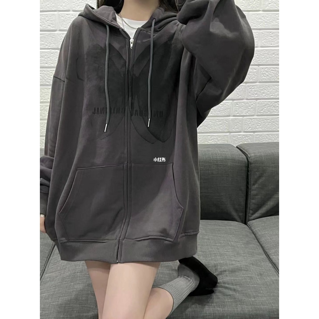 Áo Hoodie In Hình Bướm Phong Cách Retro Thời Trang Cho Nữ
