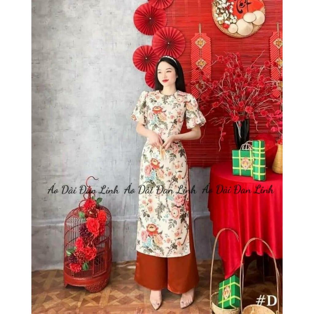 * Đủ màu dài cách tân tay phồng gây  - Áo Dài Đan Linh