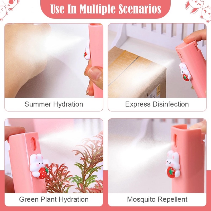 10ml Cute Portable Cosmetic Spray Bottle Mini Cartoon Perfume Watering Can Refillable Bottles