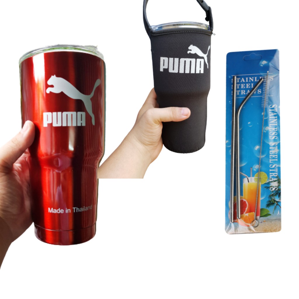 Combo ly giữ nhiệt thái lan 900ml kèm túi + 2 ống hút + 1 cọ