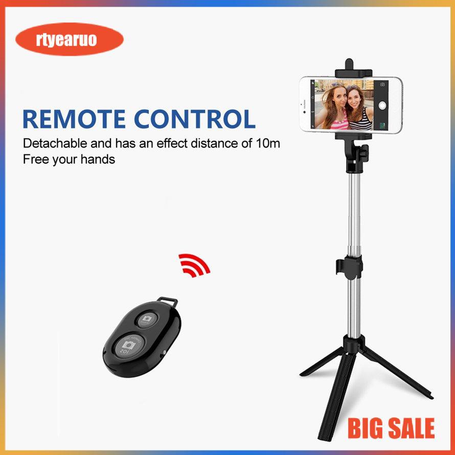 Gậy Chụp Hình Bluetooth Selfie Stick Kiêm Tripod Đa Năng 3 Trong 1 chính hãng