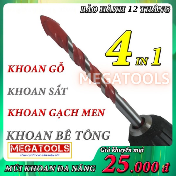 Mũi khoan đa năng, mũi khoan gạch men, khoan sắt, khoan bê tông Kapusi công nghệ Nhật Bản