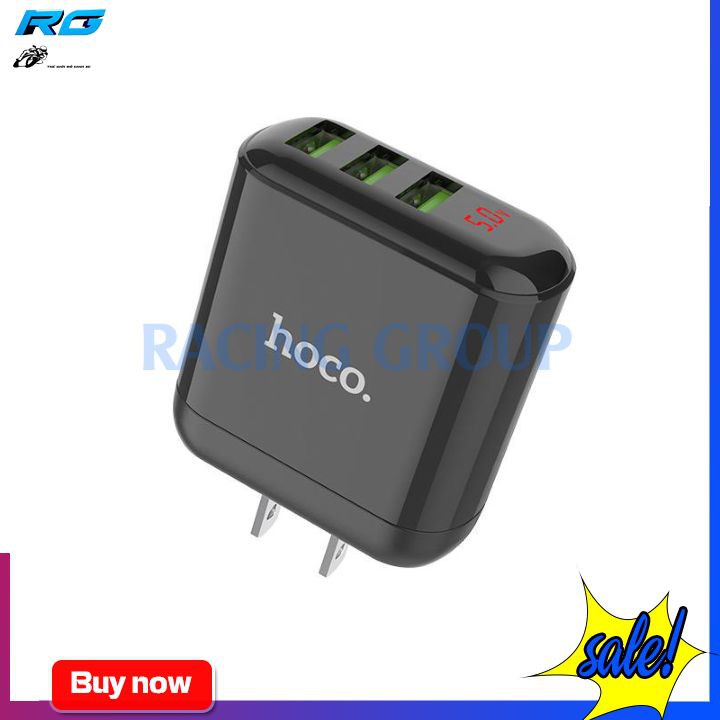 Củ Sạc Nhanh Hoco HK1 Có 3 Cổng USB 5A Có Led Hiển Thị - Bảo Hành 12 Tháng