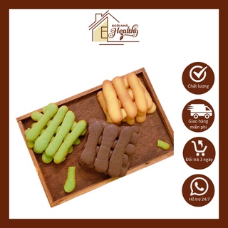 Bánh lưỡi mèo mix vị, bánh cookie lưỡi mèo nguyên cám ngôi nhà healthy 100gram