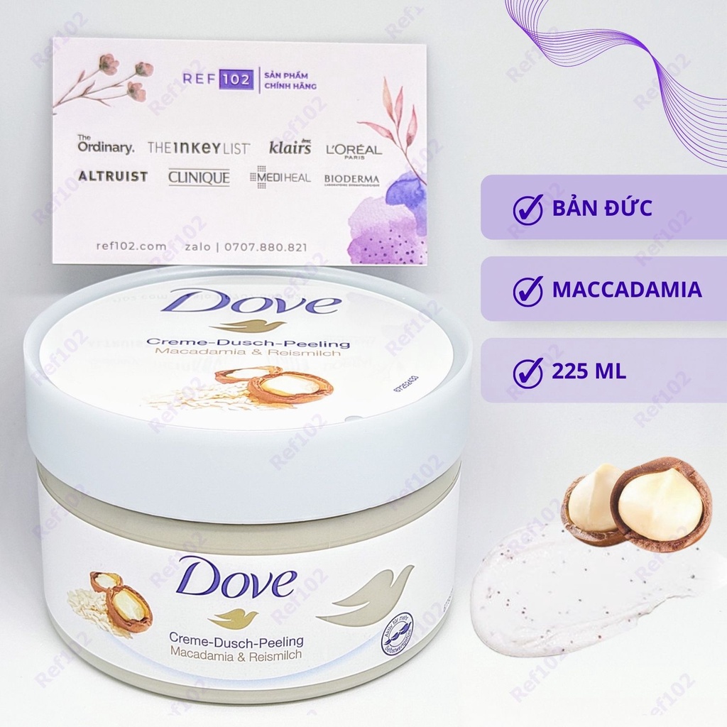 Tẩy Da Chết Toàn Thân DOVE Exfoliating Body Polish Mỹ - Tẩy Tế Bào Chết Cơ Thể Dove Creame Dusch Peeling Đức