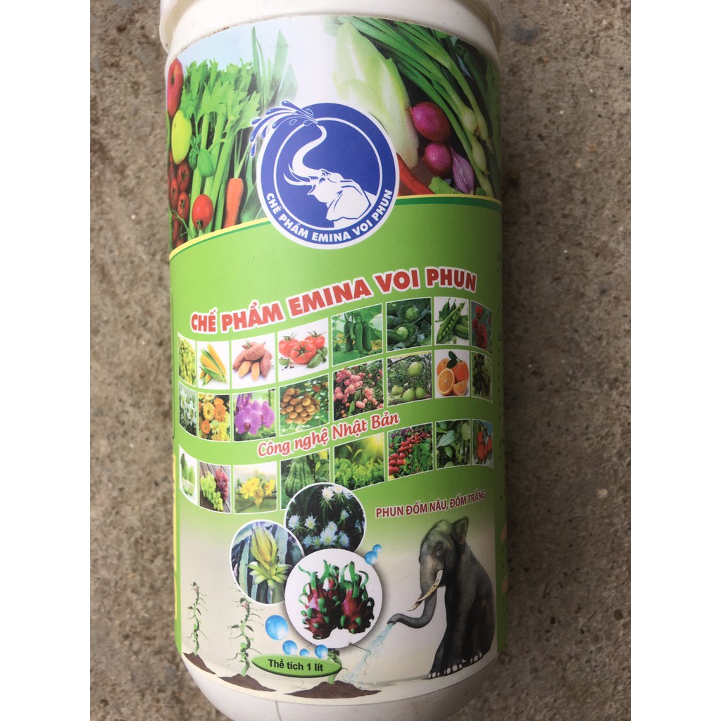 Chế phẩm EMINA VOI PHUN 100% hữu cơ dùng xử lý đât, hạt giống trước khi trồng cây
