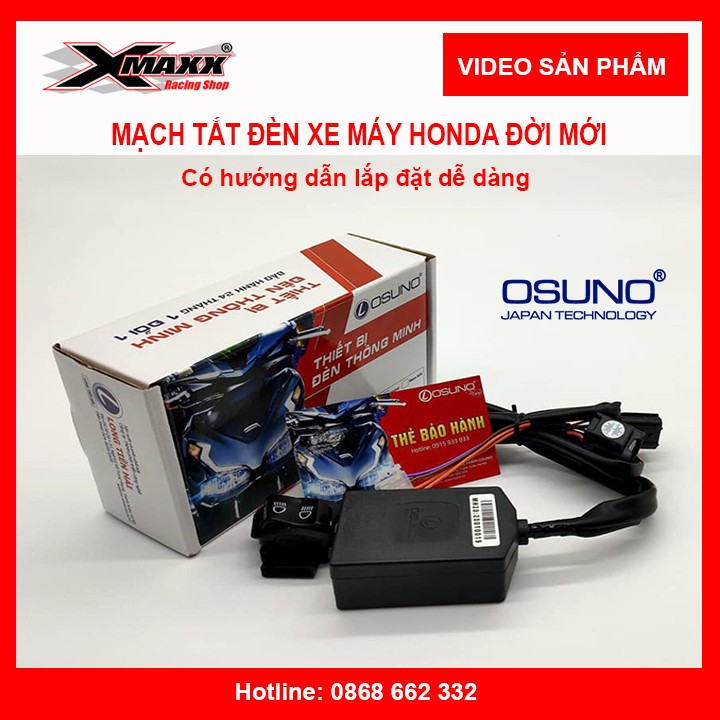 Mạch công tắc tắt đèn xe máy Honda đời mới-Air Blade, Vision, Alpha, SH, RSX, Winner X. Công tắc tắt đèn passing