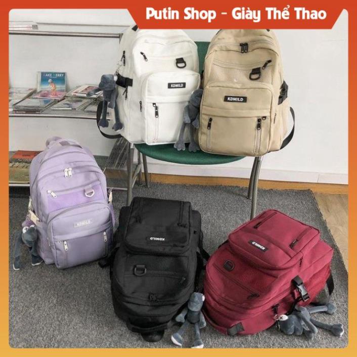Balo nam nữ đi học thời trang ulzzang giá rẻ, Cặp sách các màu trắng đen tím đựng đồ chống nước xịn sò