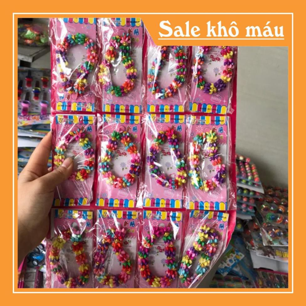 12 chiếc vòng tay co dãn xâu hạt hoa siêu đẹp cho bé