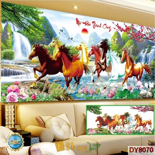 Tranh đính đá Mã Đáo Thành Công - DY8070 (120x60 cm)