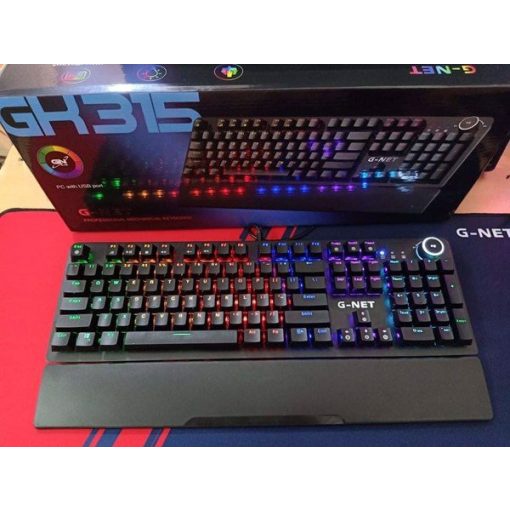 Bàn phím cơ có dây GNET GK315 LED RGB chính hãng